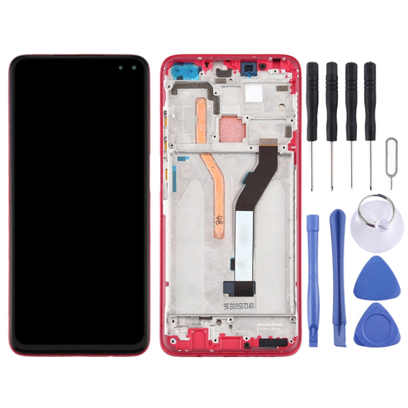 TFT LCD Screen for Xiaomi Redmi K30 4G Digitizer Full Assembly with Frame(Red)