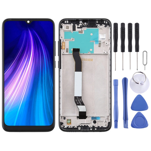 TFT LCD Screen for Xiaomi Redmi Note 8 Digitizer Full Assembly with Frame(Black)