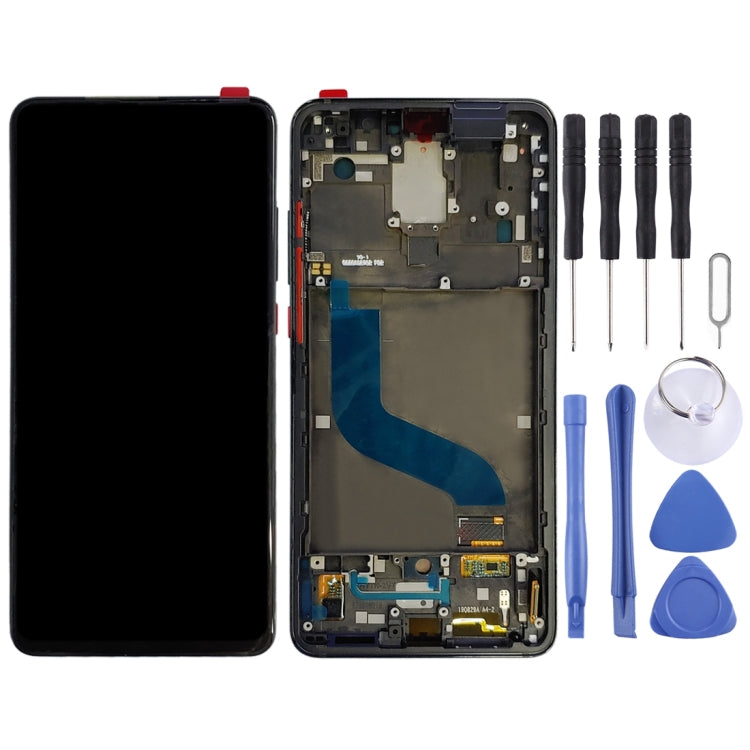 Original AMOLED LCD Screen for Xiaomi 9T Pro / Redmi K20 Pro / Redmi K20 Digitizer Full Assembly with Frame(Black)