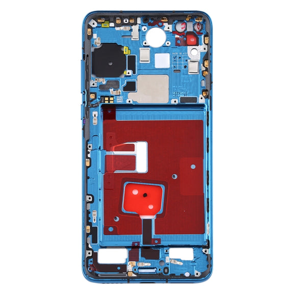 Original Middle Frame Bezel Plate with Side Keys for Huawei P40(Blue)