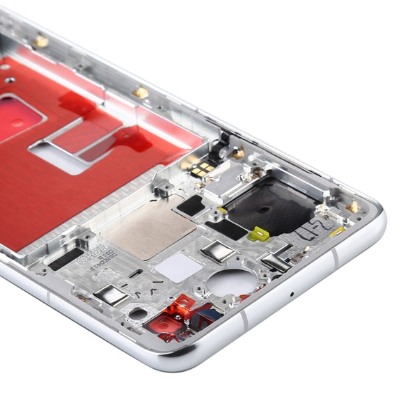 Original Middle Frame Bezel Plate with Side Keys for Huawei P40(Silver)