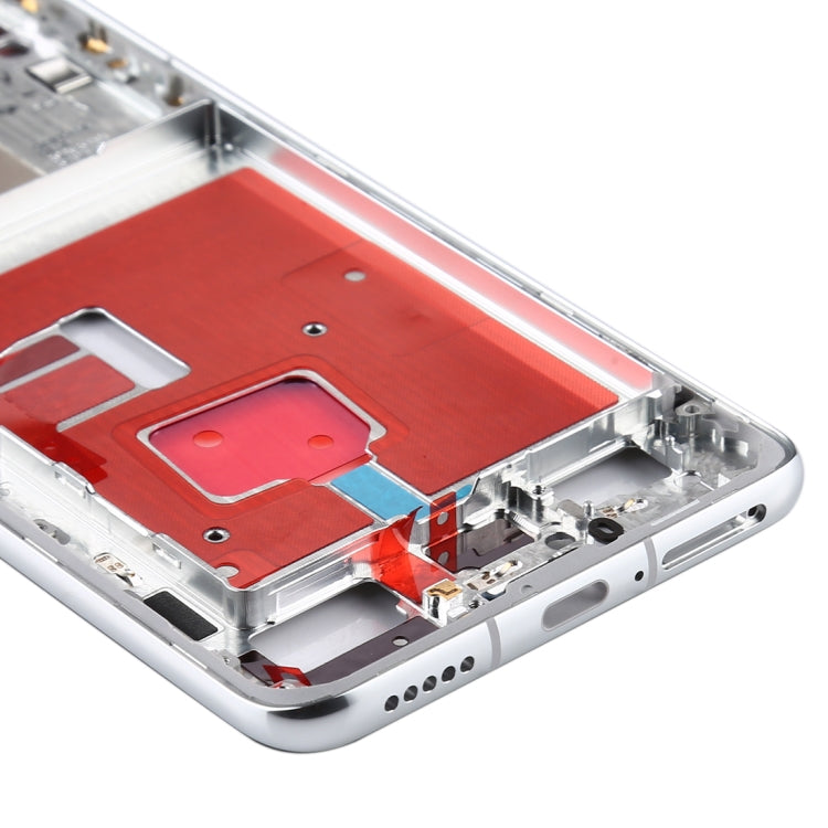 Original Middle Frame Bezel Plate with Side Keys for Huawei P40(Silver)