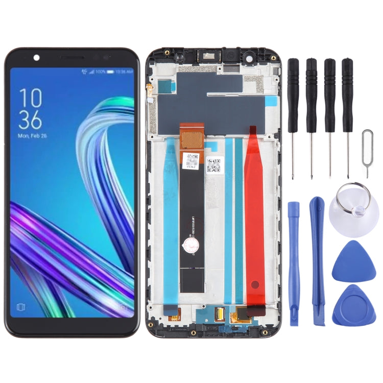 OEM LCD Screen for Asus ZenFone Max M1 ZB555KL X00PD Digitizer Full Assembly with Frame���Black)