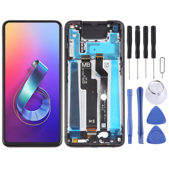 OEM LCD Screen for Asus Zenfone 6 ZS630KL I01WD Digitizer Full Assembly with Frame���Black)