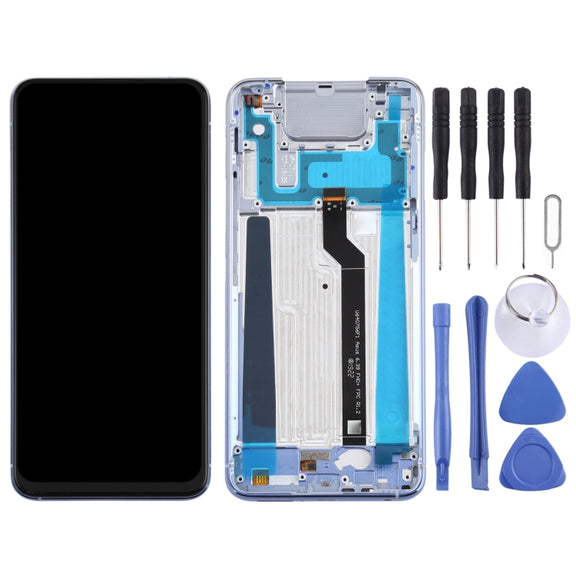 OEM LCD Screen for Asus Zenfone 6 ZS630KL I01WD Digitizer Full Assembly with Frame���Silver)
