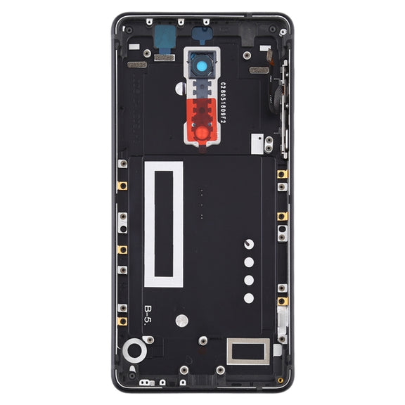 Battery Back Cover with Power & Volume Button Flex Cable & Camera Lens Cover for Nokia 5 TA-1024 TA-1027 TA-1044 TA-1053(Black)