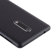 Battery Back Cover with Power & Volume Button Flex Cable & Camera Lens Cover for Nokia 5 TA-1024 TA-1027 TA-1044 TA-1053(Black)