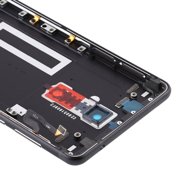 Battery Back Cover with Power & Volume Button Flex Cable & Camera Lens Cover for Nokia 5 TA-1024 TA-1027 TA-1044 TA-1053(Black)