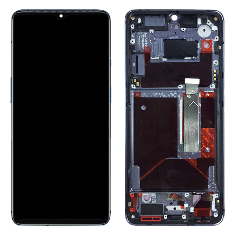 For OnePlus 7T HD1901 HD1903 HD1900 HD1905 Digitizer Full Assembly with Frame OEM LCD Screen (Baby Blue)
