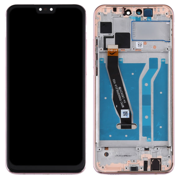 OEM LCD Screen for Huawei Y9 (2019) Digitizer Full Assembly with Frame(Gold)