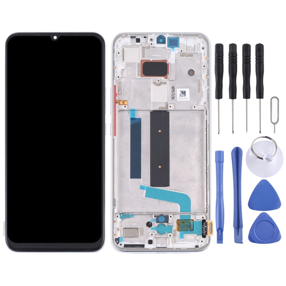Original AMOLED LCD Screen for Xiaomi Mi 10 Lite 5G with Digitizer Full Assembly(Silver)