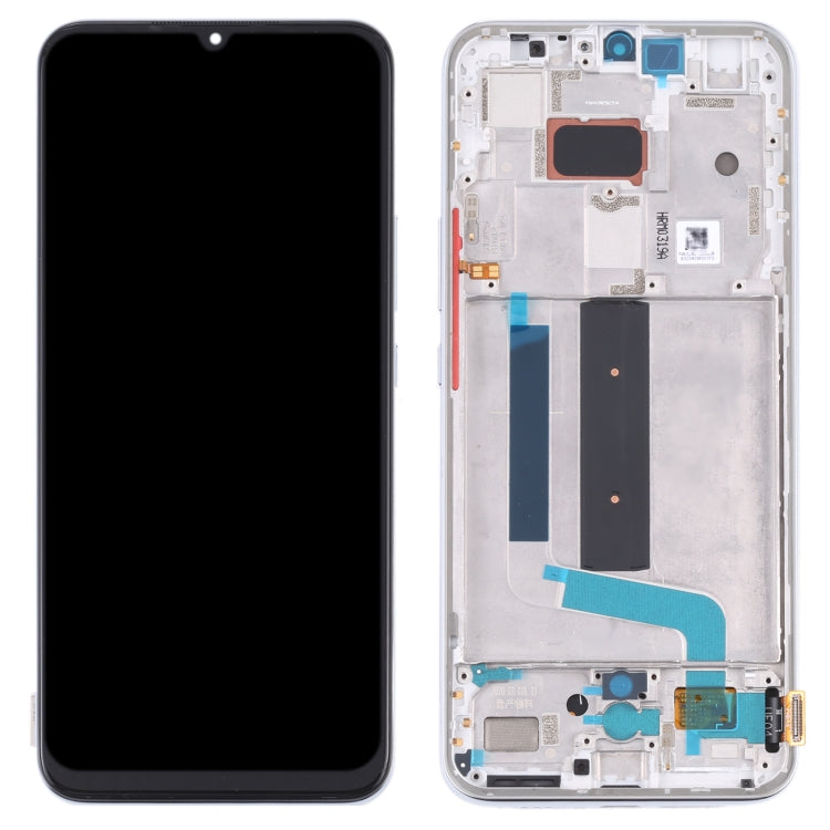 Original AMOLED LCD Screen for Xiaomi Mi 10 Lite 5G with Digitizer Full Assembly(Silver)