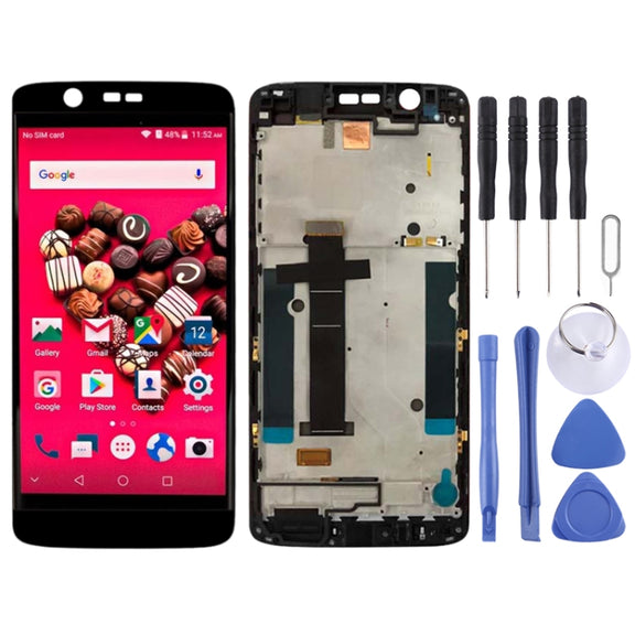 OEM LCD Screen for ZTE Axon 7 Mini / B2017 / B2017G Digitizer Full Assembly with Frame���Black)