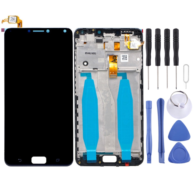 OEM LCD Screen for Asus Zenfone 4 Max ZC554KL X00ID Digitizer Full Assembly with Frame���Black)