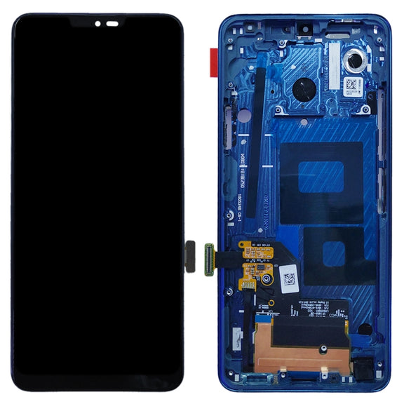 Original LCD Screen for LG G7 ThinQ / G710 G710EM G710PM G710VMP Digitizer Full Assembly with Frame (Blue)
