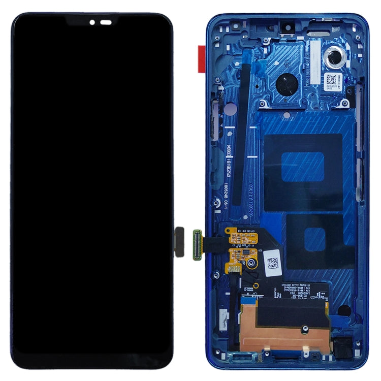 Original LCD Screen for LG G7 ThinQ / G710 G710EM G710PM G710VMP Digitizer Full Assembly with Frame (Blue)