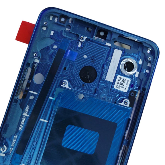 Original LCD Screen for LG G7 ThinQ / G710 G710EM G710PM G710VMP Digitizer Full Assembly with Frame (Blue)