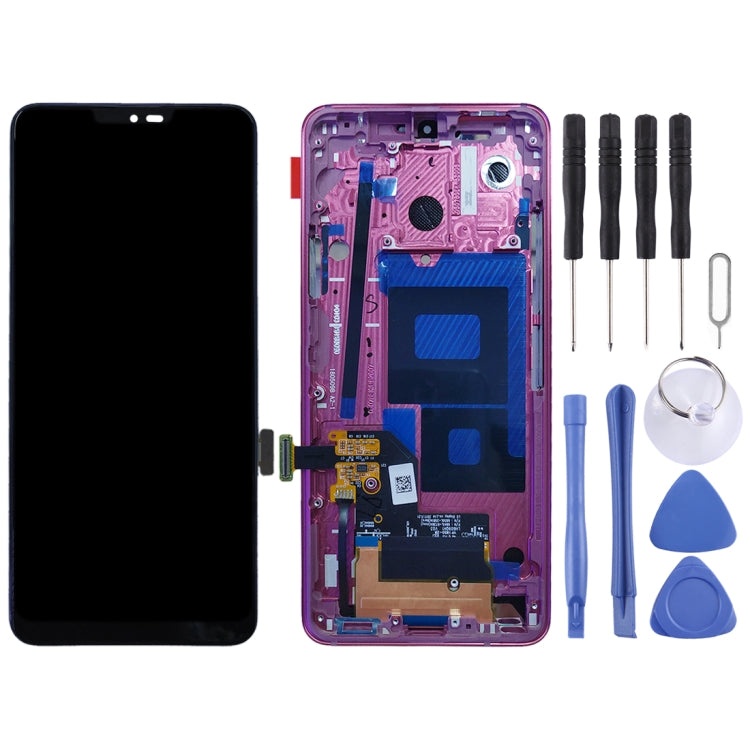 Original LCD Screen for LG G7 ThinQ / G710 G710EM G710PM G710VMP Digitizer Full Assembly with Frame (Red)