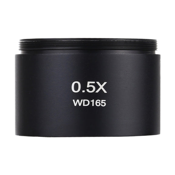 Stereo Microscopes Auxiliary Objective Lens Barlow Lens Magnifier 0.5X WD165