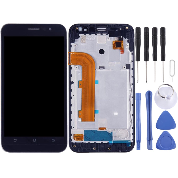 OEM LCD Screen for ASUS Zenfone Ir ZB500KL X00AD Digitizer Full Assembly with Frame���Black)