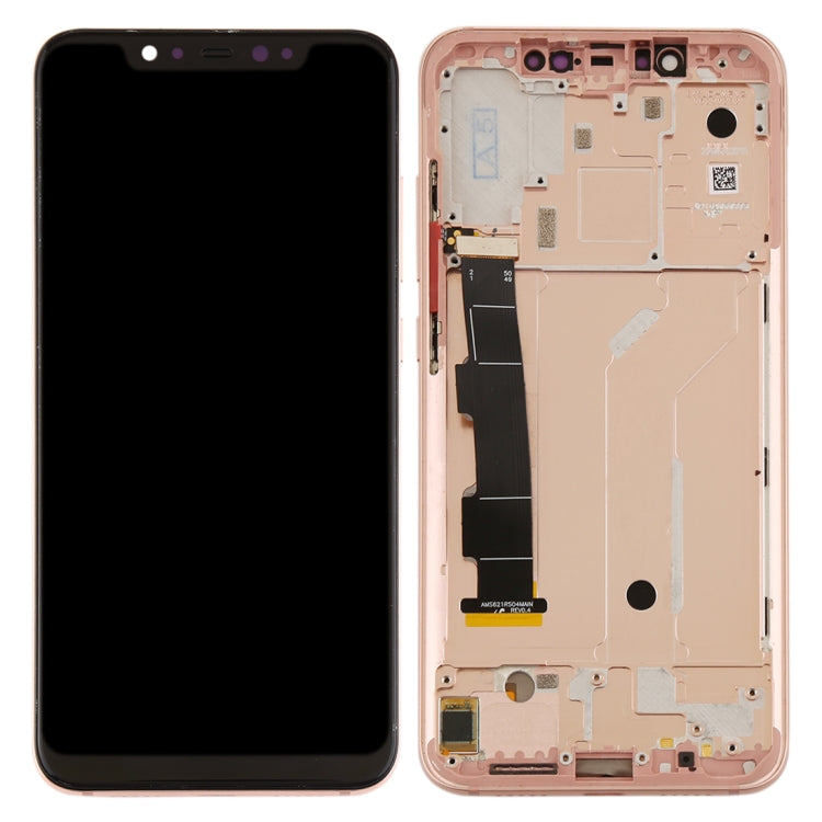 LCD Screen and Digitizer Full Assembly with Frame & Side Keys for Xiaomi Mi 8(Rose Gold)