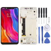 LCD Screen and Digitizer Full Assembly with Frame & Side Keys for Xiaomi Mi 8(Silver)