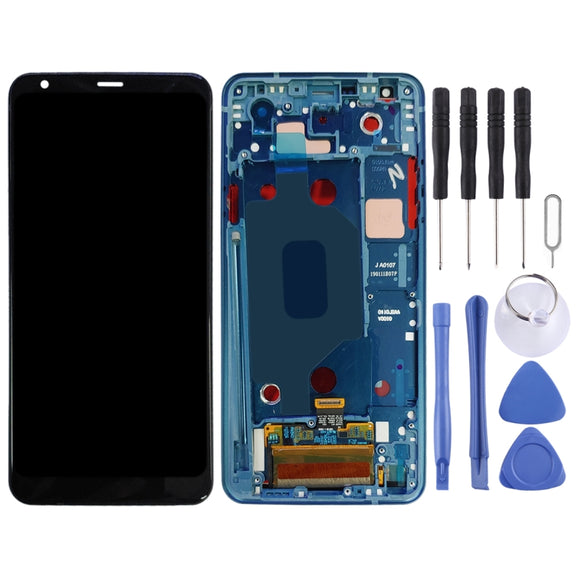 TFT LCD Screen for LG Stylo 4 / Q Stylo 4 / Q710 / Q710MS / Q710CS Digitizer Full Assembly with Frame(Blue)