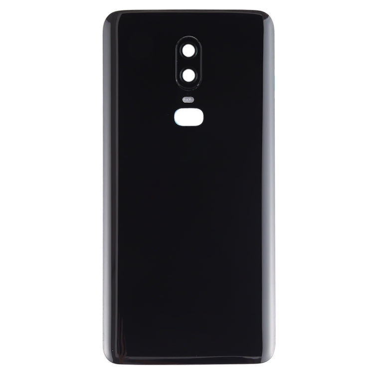 For OnePlus 6 Smooth Surface Battery Back Cover (Black)