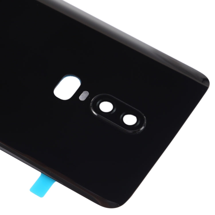 For OnePlus 6 Smooth Surface Battery Back Cover (Black)