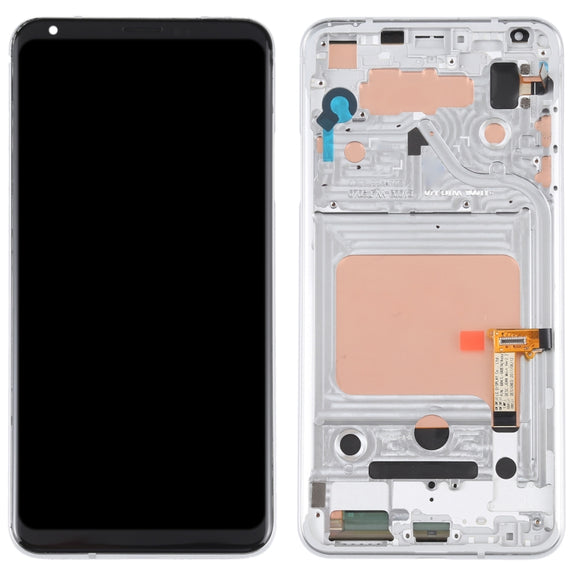 LCD Screen and Digitizer Full Assembly with Frame for LG V30(Silver)