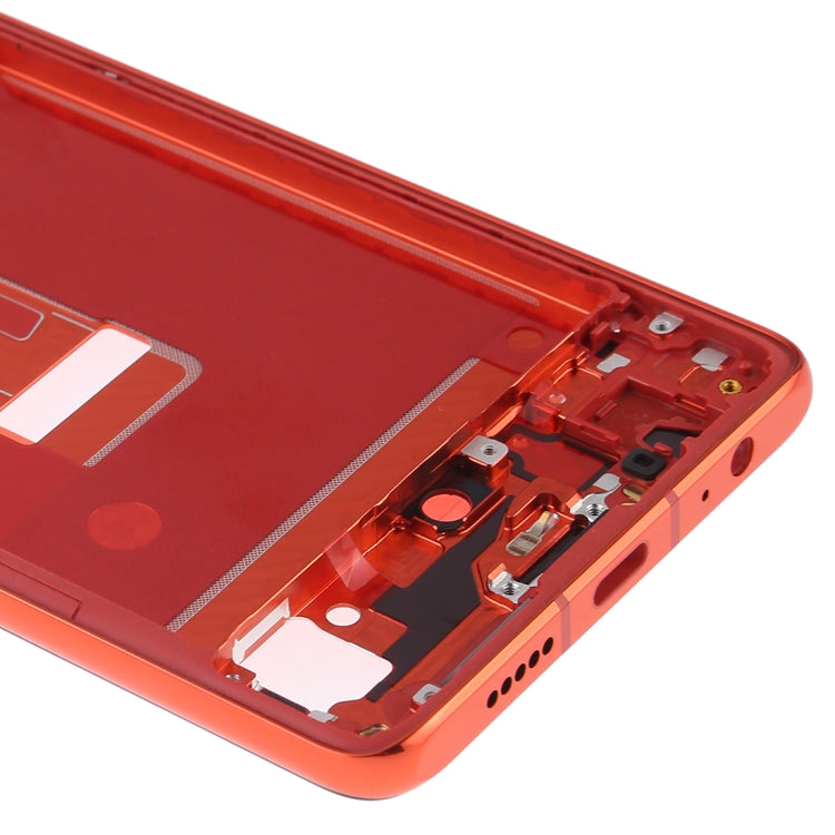 Front Housing LCD Frame Bezel Plate with Side Keys for Huawei P30(Orange)