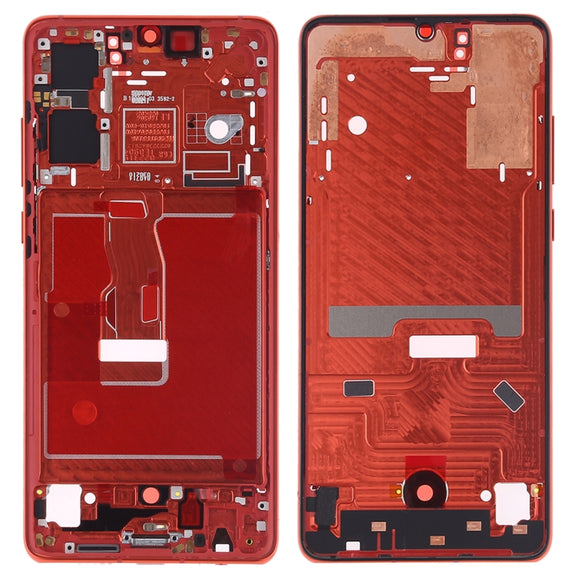 Front Housing LCD Frame Bezel Plate with Side Keys for Huawei P30(Orange)