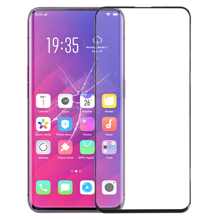 For OPPO Find X Front Screen Outer Glass Lens (Black)