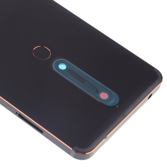 Battery Back Cover with Camera Lens & Side Keys & Fingerprint Sensor for Nokia 6.1 / 6 (2018) / 6 (2nd Gen)(Black)