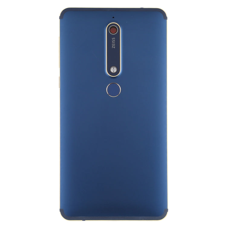 Battery Back Cover with Camera Lens & Side Keys & Fingerprint Sensor for Nokia 6.1 / 6 (2018) / 6 (2nd Gen)(Blue)