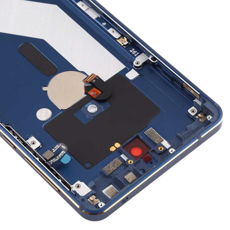Battery Back Cover with Camera Lens & Side Keys & Fingerprint Sensor for Nokia 6.1 / 6 (2018) / 6 (2nd Gen)(Blue)
