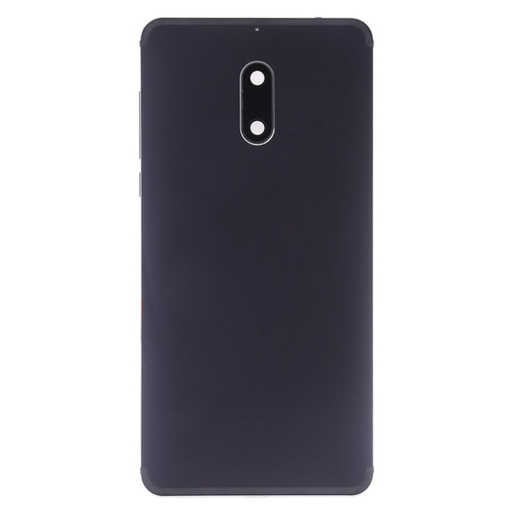 Battery Back Cover with Camera Lens & Side Keys for Nokia 6(Black)