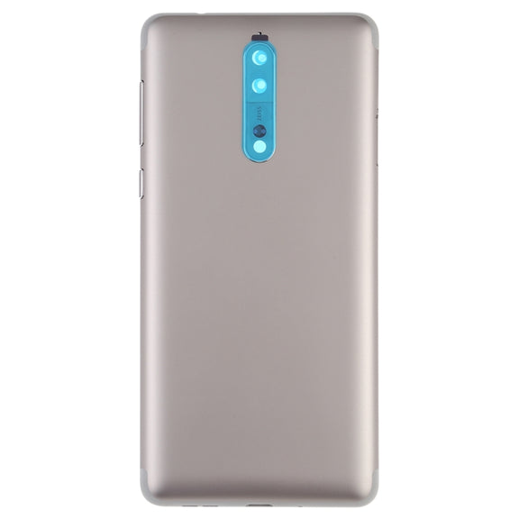 Battery Back Cover with Camera Lens & Side Keys for Nokia 8(Gold)