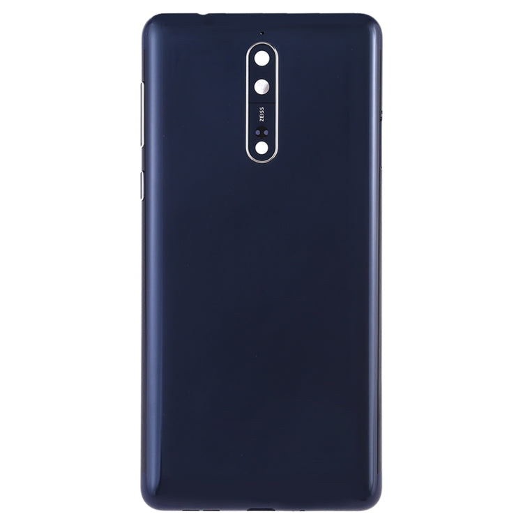 Battery Back Cover with Camera Lens & Side Keys for Nokia 8(Blue)