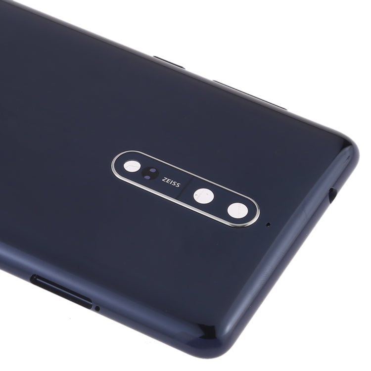 Battery Back Cover with Camera Lens & Side Keys for Nokia 8(Blue)