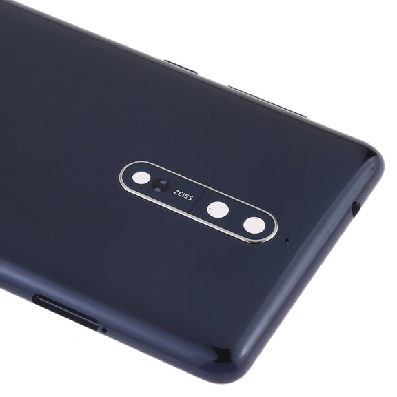 Battery Back Cover with Camera Lens & Side Keys for Nokia 8(Blue)