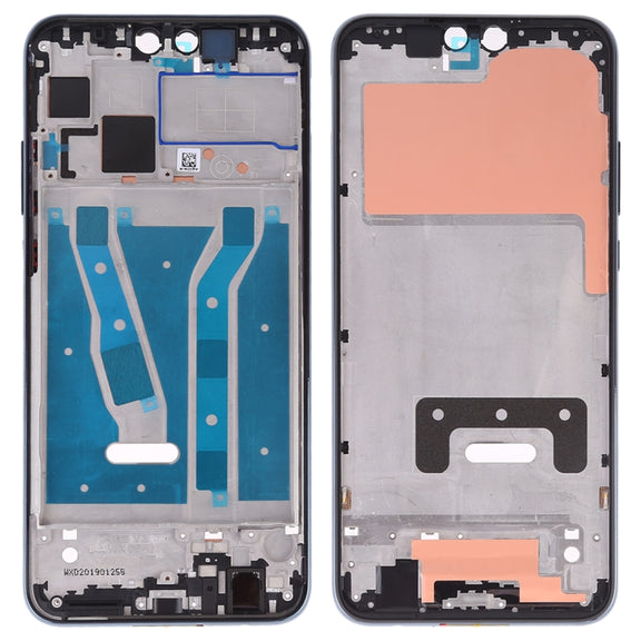 Front Housing LCD Frame Bezel Plate with Side Keys for Huawei Y9 (2019)(Black)
