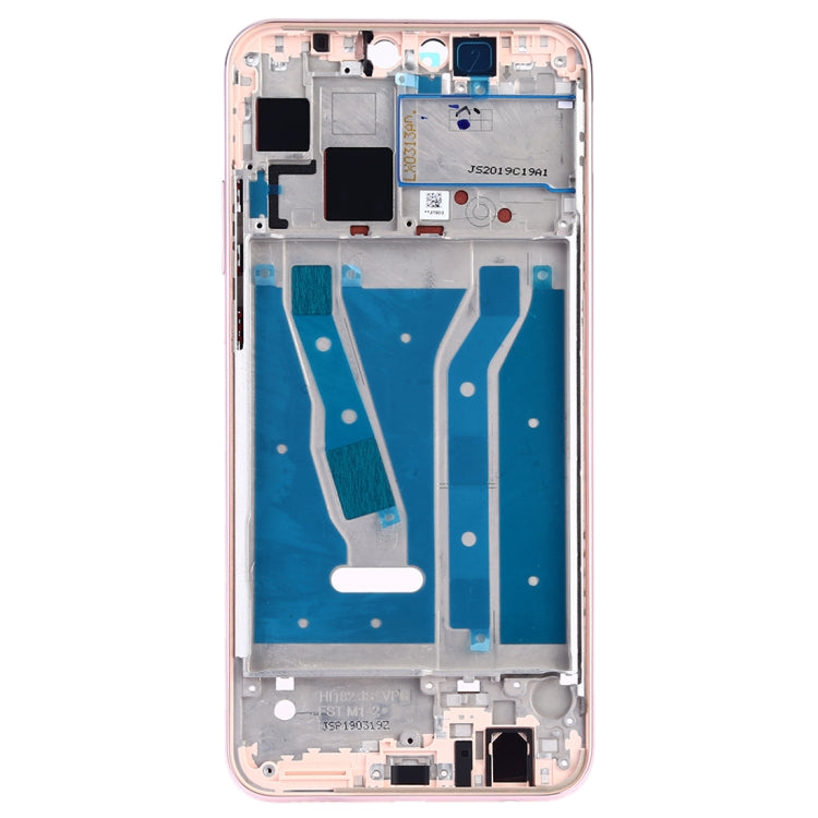 Front Housing LCD Frame Bezel Plate with Side Keys for Huawei Y9 (2019)(Pink)