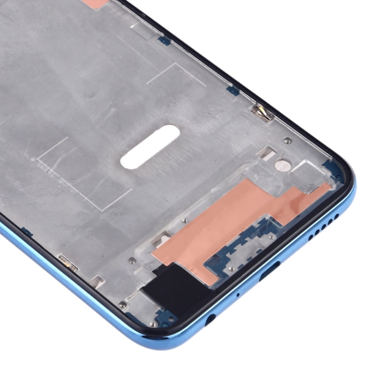 Front Housing LCD Frame Bezel Plate with Side Keys for Huawei Y9 (2019)(Blue)
