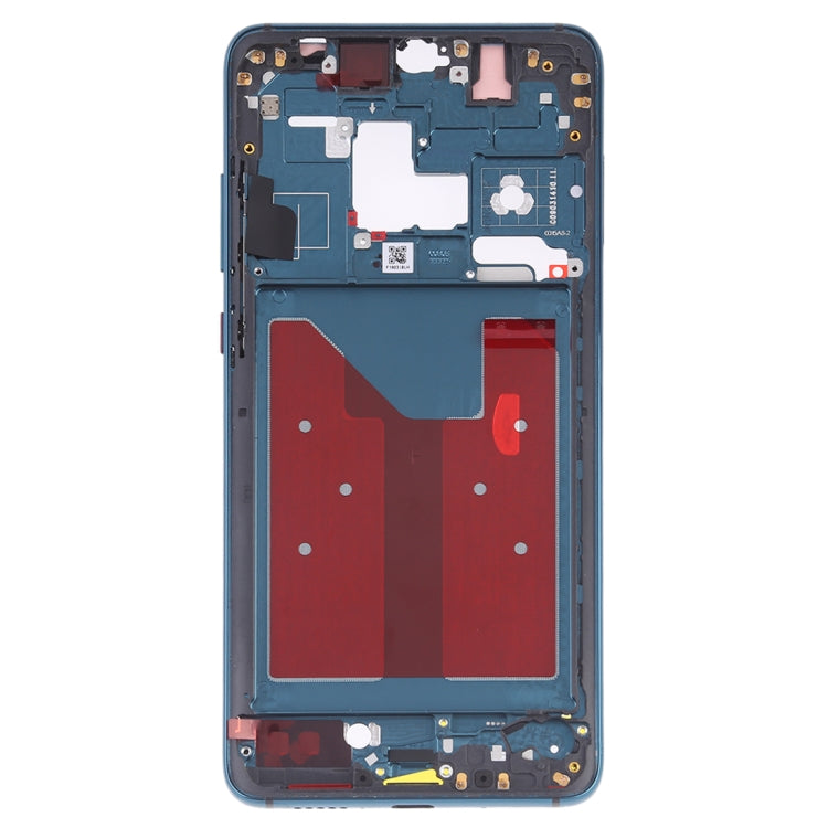 Front Housing LCD Frame Bezel Plate with Side Keys for Huawei Mate 20(Blue)