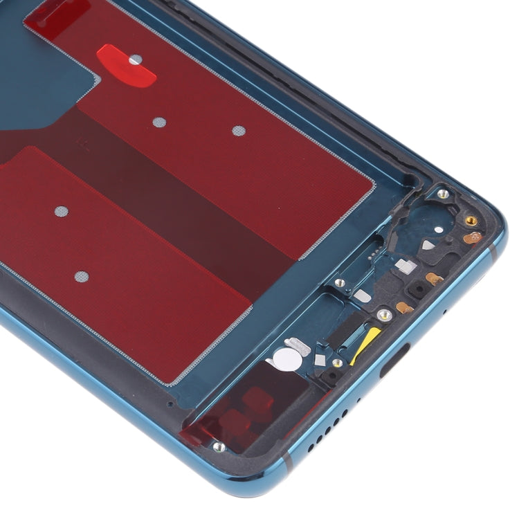 Front Housing LCD Frame Bezel Plate with Side Keys for Huawei Mate 20(Blue)