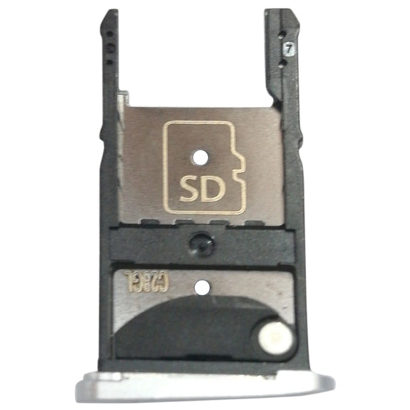 2 SIM Card Tray + Micro SD Card Tray for Motorola Moto Z Play(Silver)