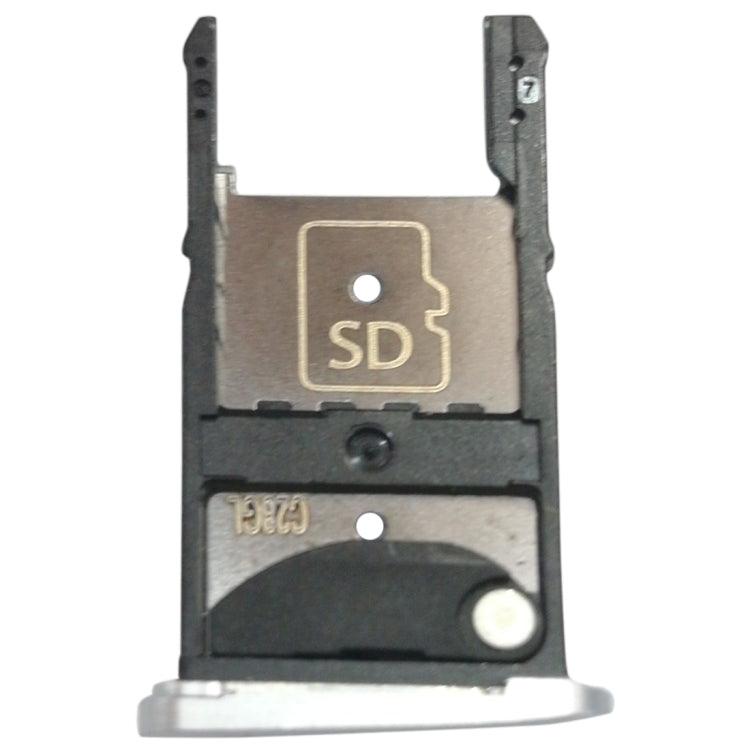 2 SIM Card Tray + Micro SD Card Tray for Motorola Moto Z Play(Silver)