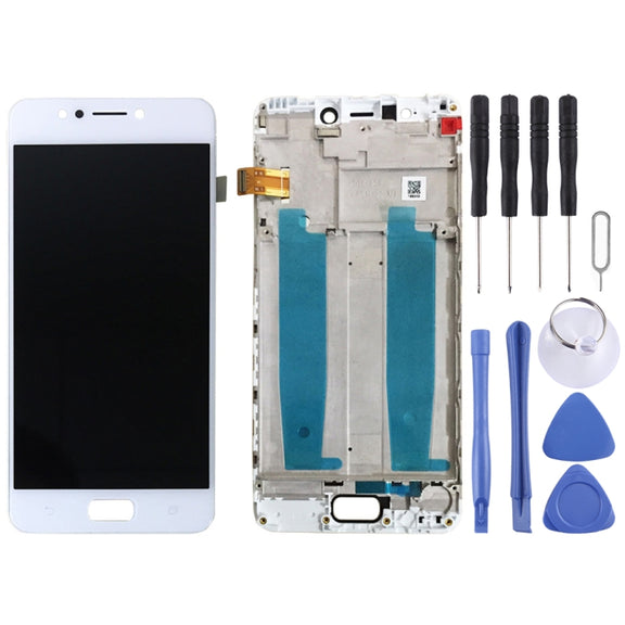 OEM LCD Screen for Asus Zenfone 4 Max ZC520KL X00HD Digitizer Full Assembly with Frame���White)