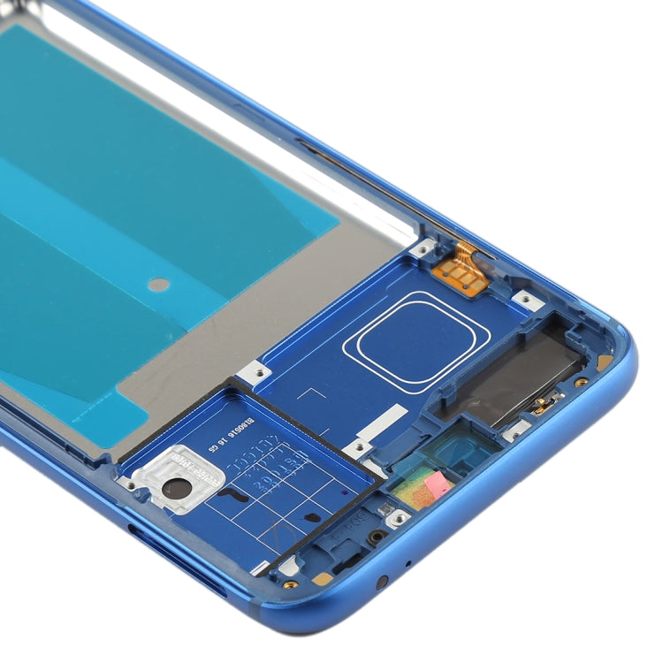 Front Housing LCD Frame Bezel Plate with Side Keys for Huawei Honor 10(Blue)